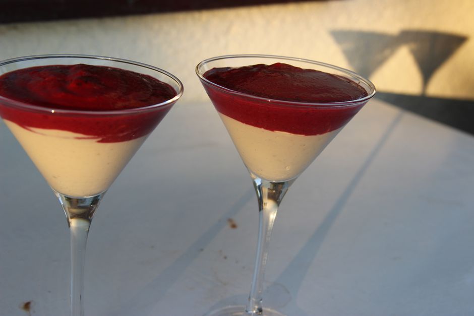 Panna cotta s malinami