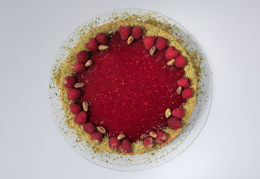 Cheesecake pistáciovo-malinový