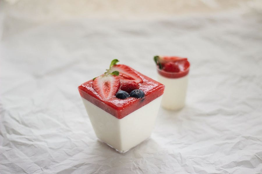 Panna cotta v poháriku